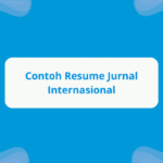 contoh resume jurnal internasional